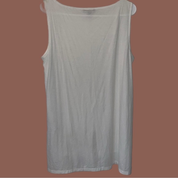 Eileen Fisher White Bateau Nk long shell. New with tags. Size medium - Picture 3 of 10